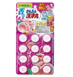 Darrahopens Home & Garden > Laundry & Cleaning [6-PACK] KOBAYASHI Japan Drain Cleaning Tablet 12tablets Peach Scent