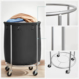 Darrahopens Home & Garden > Laundry & Cleaning Laundry Basket with Wheels, Black