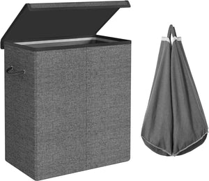 Darrahopens Home & Garden > Laundry & Cleaning SONGMICS Linenette Fabric Laundry Hamper 142L Dark Grey