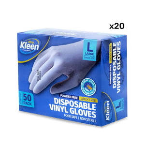 Darrahopens Home & Garden > Laundry & Cleaning Xtra Kleen 1000PCE Disposable Gloves Latex & Powder Free Food Safe L Sizing