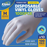 Darrahopens Home & Garden > Laundry & Cleaning Xtra Kleen 1000PCE Disposable Gloves Latex & Powder Free Food Safe M Size