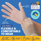 Darrahopens Home & Garden > Laundry & Cleaning Xtra Kleen 1000PCE Disposable Gloves Latex & Powder Free Food Safe M Size