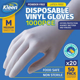 Darrahopens Home & Garden > Laundry & Cleaning Xtra Kleen 1000PCE Disposable Gloves Latex & Powder Free Food Safe Size M