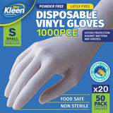 Darrahopens Home & Garden > Laundry & Cleaning Xtra Kleen 1000PCE Disposable Gloves Latex & Powder Free Food Safe Size S