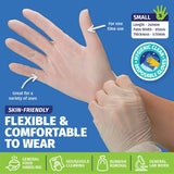 Darrahopens Home & Garden > Laundry & Cleaning Xtra Kleen 1000PCE Disposable Gloves Latex & Powder Free Food Safe Size S