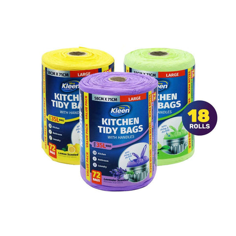 Darrahopens Home & Garden > Laundry & Cleaning Xtra Kleen 1296PCE Kitchen Tidy Bin Liners Large Scented Tear Leak Proof 35L