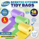 Darrahopens Home & Garden > Laundry & Cleaning Xtra Kleen 1296PCE Kitchen Tidy Bin Liners Large Scented Tear Leak Proof 35L