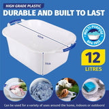 Darrahopens Home & Garden > Laundry & Cleaning Xtra Kleen 12PCE 12L Laundry Wash Basin Easy Grip Durable Handles 17 x 42cm