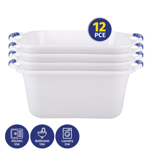 Darrahopens Home & Garden > Laundry & Cleaning Xtra Kleen 12PCE 12L Laundry Wash Basin Easy Grip Durable Handles 17 x 42cm