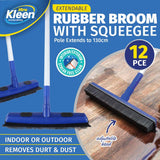 Darrahopens Home & Garden > Laundry & Cleaning Xtra Kleen 12PCE 2-In-1 Rubber Broom & Squeegee Telescopic Handle 75 - 130cm