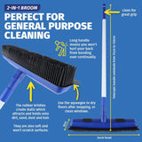 Darrahopens Home & Garden > Laundry & Cleaning Xtra Kleen 12PCE 2-In-1 Rubber Broom & Squeegee Telescopic Handle 75 - 130cm