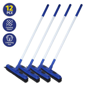 Darrahopens Home & Garden > Laundry & Cleaning Xtra Kleen 12PCE 2-In-1 Rubber Broom & Squeegee Telescopic Handle 75 - 130cm