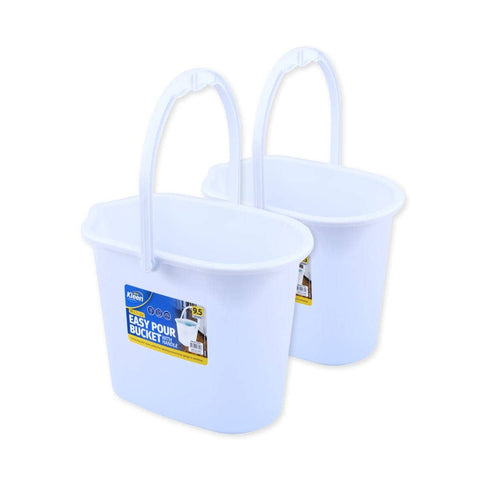 Darrahopens Home & Garden > Laundry & Cleaning Xtra Kleen 12PCE 9.5L Buckets Easy Pour Spout Strong Durable 23.5 x 35cm