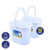 Darrahopens Home & Garden > Laundry & Cleaning Xtra Kleen 12PCE 9.5L Buckets Easy Pour Spout Strong Durable 23.5 x 35cm