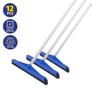 Darrahopens Home & Garden > Laundry & Cleaning Xtra Kleen 12PCE Foam Floor & Window Squeegee Non Scratch 45.5 x 115cm