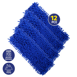 Darrahopens Home & Garden > Laundry & Cleaning Xtra Kleen 12PCE Microfibre Replacement Mop Pads Machine Washable 12.5 x 40cm