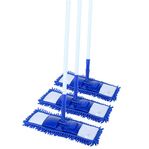 Darrahopens Home & Garden > Laundry & Cleaning Xtra Kleen 12PCE Microfibre Swivel Mop Adjustable Poll Length 76 x 127cm