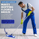 Darrahopens Home & Garden > Laundry & Cleaning Xtra Kleen 12PCE Microfibre Swivel Mop Adjustable Poll Length 76 x 127cm