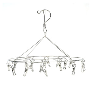 Darrahopens Home & Garden > Laundry & Cleaning Xtra Kleen 12PCE Stainless Steel Rotating Clothes Airer With Pegs 31.5cm