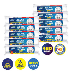 Darrahopens Home & Garden > Laundry & Cleaning Xtra Kleen 480PCE Kitchen Tidy Garbage Bag Liners 58 x 71cm Heavy Duty 35L