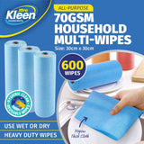 Darrahopens Home & Garden > Laundry & Cleaning Xtra Kleen 600PCE Household Multi-Wipe/Cloth Rolls Absorbent Non-Abrasive 30cm