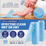 Darrahopens Home & Garden > Laundry & Cleaning Xtra Kleen 600PCE Household Multi-Wipe/Cloth Rolls Absorbent Non-Abrasive 30cm