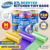 Darrahopens Home & Garden > Laundry & Cleaning Xtra Kleen 720PCE 27L Kitchen Tidy Bags Medium Scented With Handles 51 x 65cm