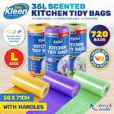 Darrahopens Home & Garden > Laundry & Cleaning Xtra Kleen 720PCE 35L Kitchen Tidy Bags Large Scented With Handles 58 x 71cm