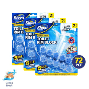 Darrahopens Home & Garden > Laundry & Cleaning Xtra Kleen 72PCE 45g Toilet Rim Clip-On Deodoriser Foaming Action Ocean Fresh