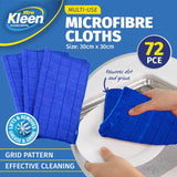 Darrahopens Home & Garden > Laundry & Cleaning Xtra Kleen 72PCE Microfibre Cloths Lint Free Absorbent Multipurpose 30 x 30cm