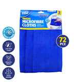 Darrahopens Home & Garden > Laundry & Cleaning Xtra Kleen 72PCE Microfibre Cloths Lint Free Highly Absorbent 30 x 30cm