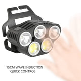 Darrahopens Home & Garden > Lighting 6 Modes LED Head Torch Induction Headlight Camping COB Infrared Strong Lights