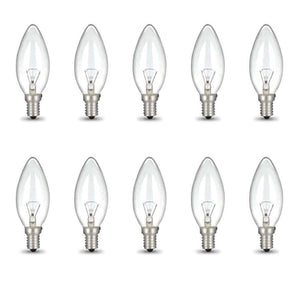 Darrahopens Home & Garden > Lighting Bulk 10x E14 40W 220V Light Bulbs - C35 Candle Globe For Himalayan Salt Lamp