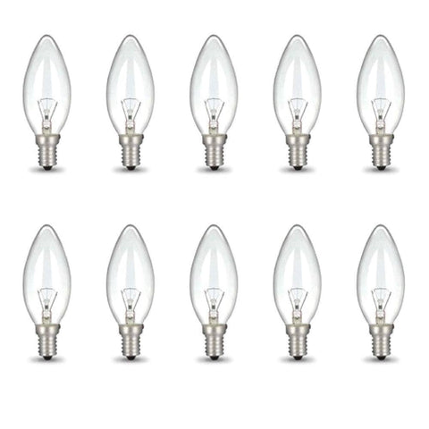 Darrahopens Home & Garden > Lighting Bulk 10x E14 40W 220V Light Bulbs - C35 Candle Globe For Himalayan Salt Lamp