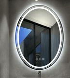 Darrahopens Home & Garden > Lighting Interior Ave - LED Oval Frameless Salon / Bathroom Wall Mirror - 50 x 70cm