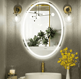 Darrahopens Home & Garden > Lighting Interior Ave - LED Oval Frameless Salon / Bathroom Wall Mirror - 50 x 70cm