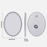 Darrahopens Home & Garden > Lighting Interior Ave - LED Oval Frameless Salon / Bathroom Wall Mirror - 50 x 70cm