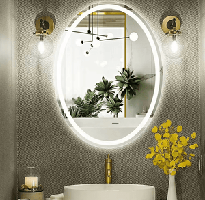 Darrahopens Home & Garden > Lighting Interior Ave - LED Oval Frameless Salon / Bathroom Wall Mirror - 60 x 80cm