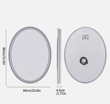 Darrahopens Home & Garden > Lighting Interior Ave - LED Oval Frameless Salon / Bathroom Wall Mirror - 60 x 80cm