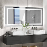 Darrahopens Home & Garden > Lighting Interior Ave - LED Rectangle Frameless Salon / Bathroom Wall Mirror - 100 x 60cm