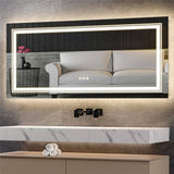 Darrahopens Home & Garden > Lighting Interior Ave - LED Rectangle Frameless Salon / Bathroom Wall Mirror - 100 x 60cm