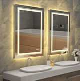 Darrahopens Home & Garden > Lighting Interior Ave - LED Rectangle Frameless Salon / Bathroom Wall Mirror - 70 x 50cm