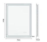 Darrahopens Home & Garden > Lighting Interior Ave - LED Rectangle Frameless Salon / Bathroom Wall Mirror - 90 x 70cm