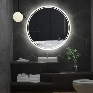 Darrahopens Home & Garden > Lighting Interior Ave - LED Round Frameless Salon / Bathroom Wall Mirror - 80m