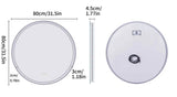 Darrahopens Home & Garden > Lighting Interior Ave - LED Round Frameless Salon / Bathroom Wall Mirror - 80m