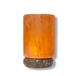 Darrahopens Home & Garden > Lighting USB Himalayan Salt Lamp - Cylinder Carved Shape Pink Crystal Rock LED Light