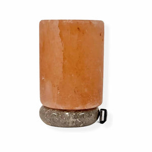 Darrahopens Home & Garden > Lighting USB Himalayan Salt Lamp - Cylinder Carved Shape Pink Crystal Rock LED Light