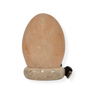 Darrahopens Home & Garden > Lighting USB Himalayan Salt Lamp - Egg Cone Carved Shape Pink Crystal Rock LED Light