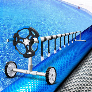 darrahopens Home & Garden > Pool & Accessories Aquabuddy 7x4m Solar Pool Cover Roller Swimming Covers Blanket Heater Outdoor