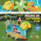 Darrahopens Home & Garden > Pool & Accessories Bestway 2.8m x 87cm Inflatable Sea Life Water Fun Park Pool With Slide 273L